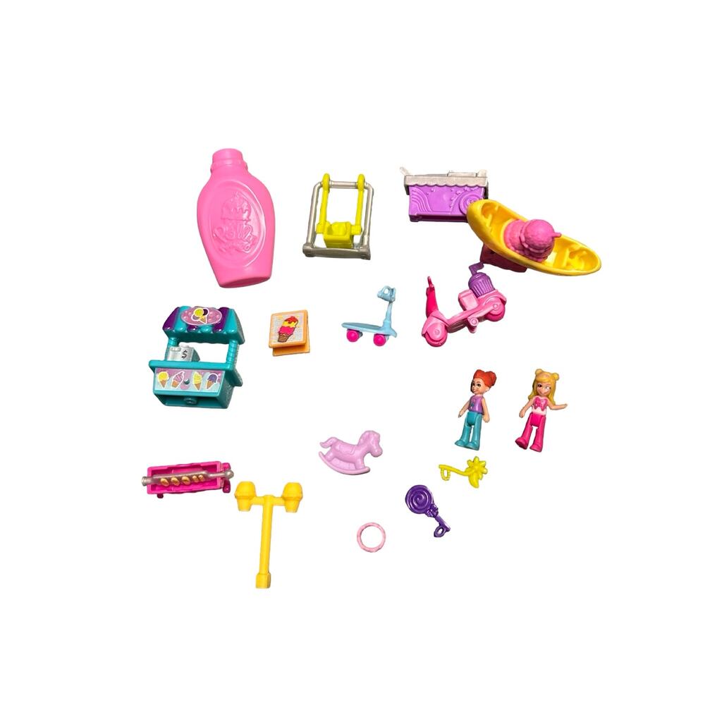 Polly Pocket Spin ‘n’ Surprise Ice Cream Cone Replacement Accessories. 2 Dolls